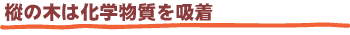 樅の木は化学物質を吸着